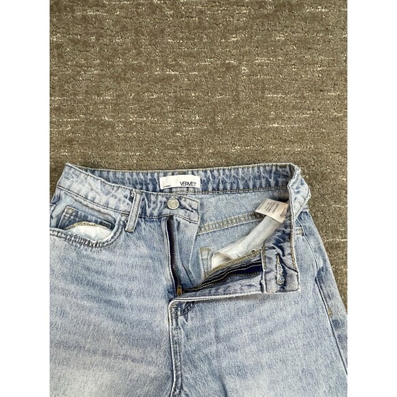 Women’s Vervet Size 24 distressed Jeans Light Wash Baggy Straight Boyfriend - Picture 10 of 11